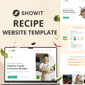 Showit Website Template for Recipes